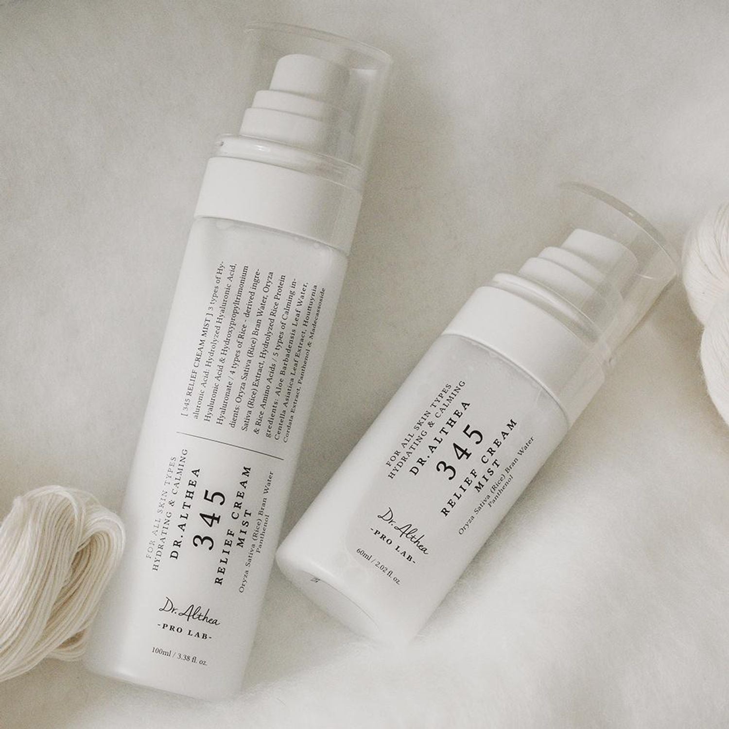 Cream-in-mist technology of Dr. Althea 345 Relief – Ultra-fine Korean hydrating spray for barrier support and brightening at Atelier De Glow UK.