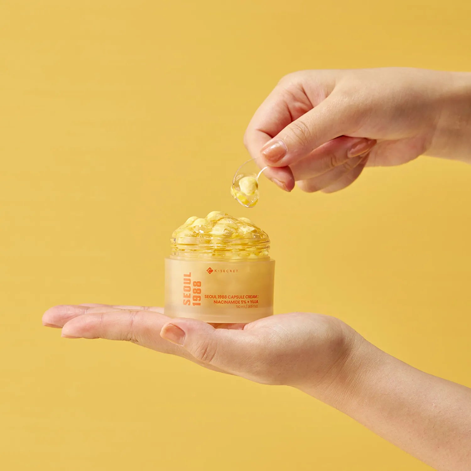 KSECRET Yuja Capsule Cream – Professional-grade "Customizable Radiance Infusion" for achieving a uniform, luminous, and high-definition "Glass Skin" canvas, shop at Atelier De Glow UK.