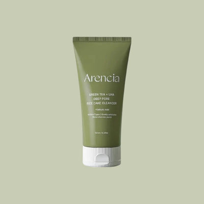 Arencia Green Tea + LHA Cleanser – Professional-grade Korean deep-pore treatment for sensitive skin, sebum control, and brightening, shop at Atelier De Glow UK.