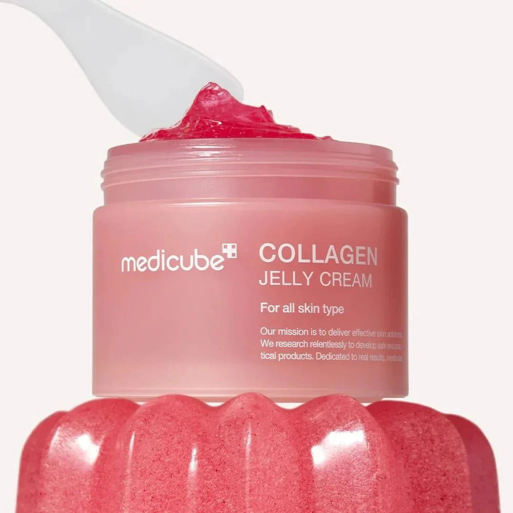 Medicube Jelly Cream for sunken facial contours, dehydration line shadows, loose sagging jawlines, and lackluster sallow skin tones – Volume booster from Atelier De Glow UK.