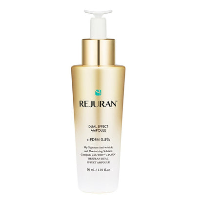 REJURAN Dual Effect Ampoule 30ml gold bottle – Advanced c-PDRN and n-PDRN (Salmon DNA) Korean anti-aging serum available at Atelier De Glow UK