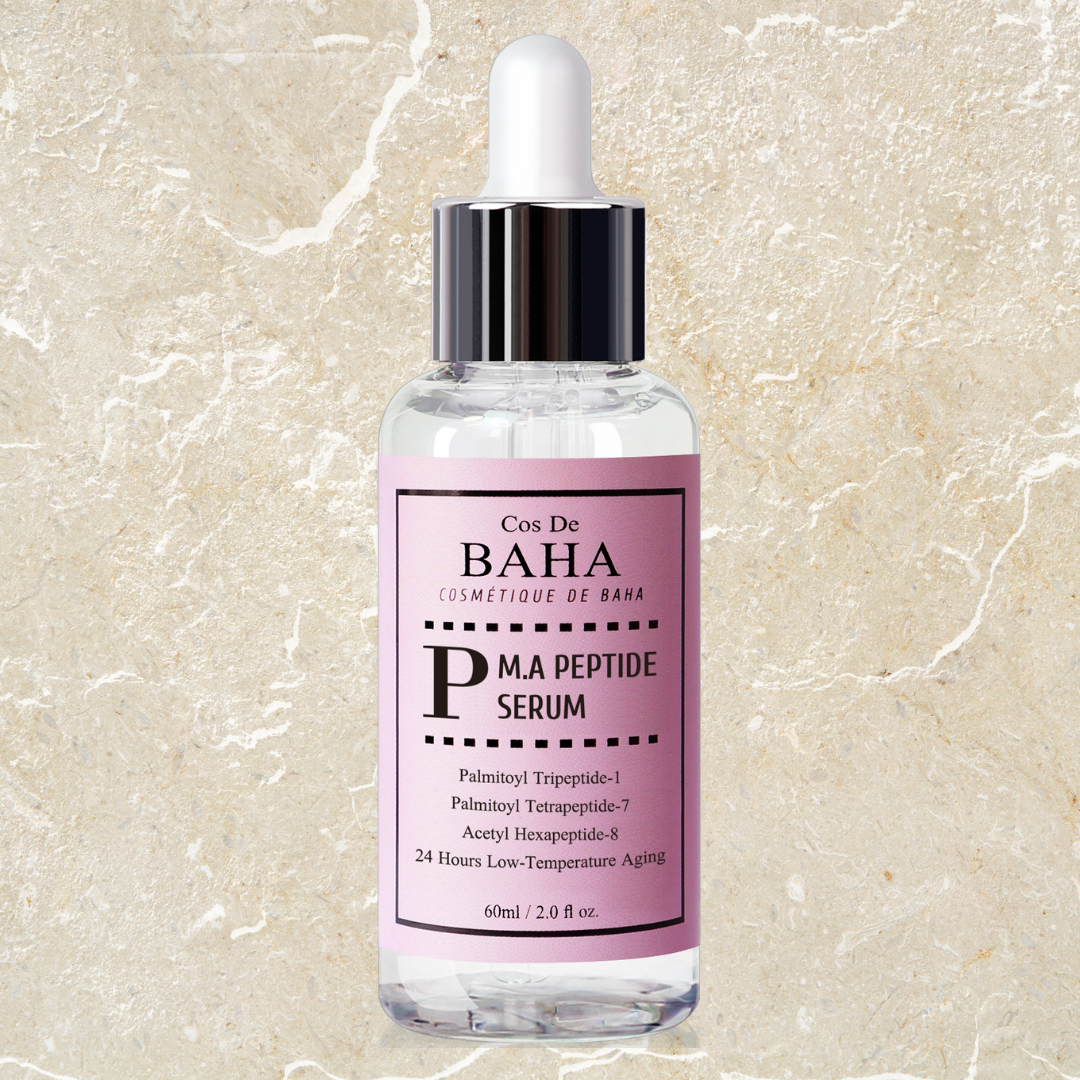 Cos De Baha Peptide Serum – Professional-grade "Topical Botox Shield &amp; Intercellular Dermal Scaffold" for achieving a tight, high-definition "Glass Skin" lift, shop at Atelier De Glow UK.