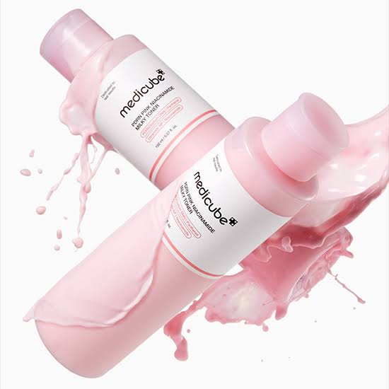 Medicube toner for dullness, post-acne marks, and barrier repair – Brightening "Pink Toner" for sensitive skin from Atelier De Glow UK.