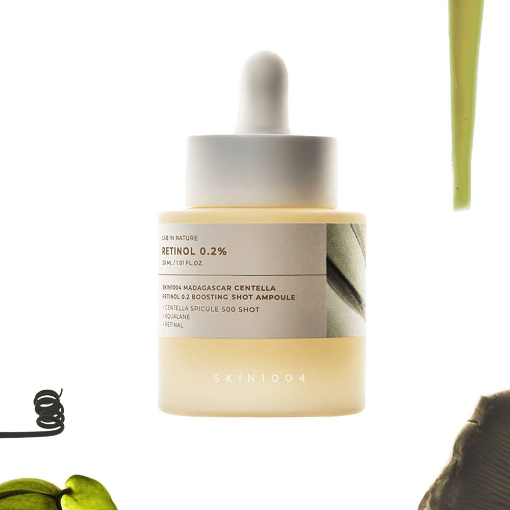 Lightweight, non-sticky texture of SKIN 1004 Retinol 0.2 Boosting Shot – Fast-absorbing formula for professional-grade "Glass Skin" repair at Atelier De Glow UK.