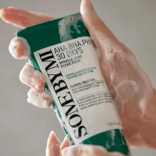 SOME BY MI AHA,BHA,PHA 30 Days Miracle Acne Clear Foam Mini 50ml | Atelier De Glow