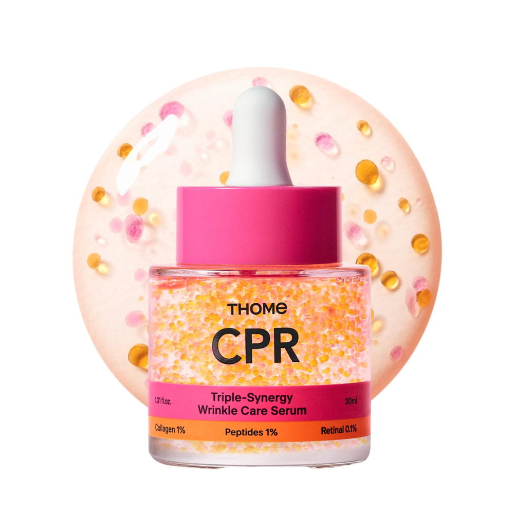 THOME CPR Triple-Synergy Wrinkle Care Serum – 30ml Korean anti-aging serum with Peptides, Collagen, and Adenosine available at Atelier De Glow UK.