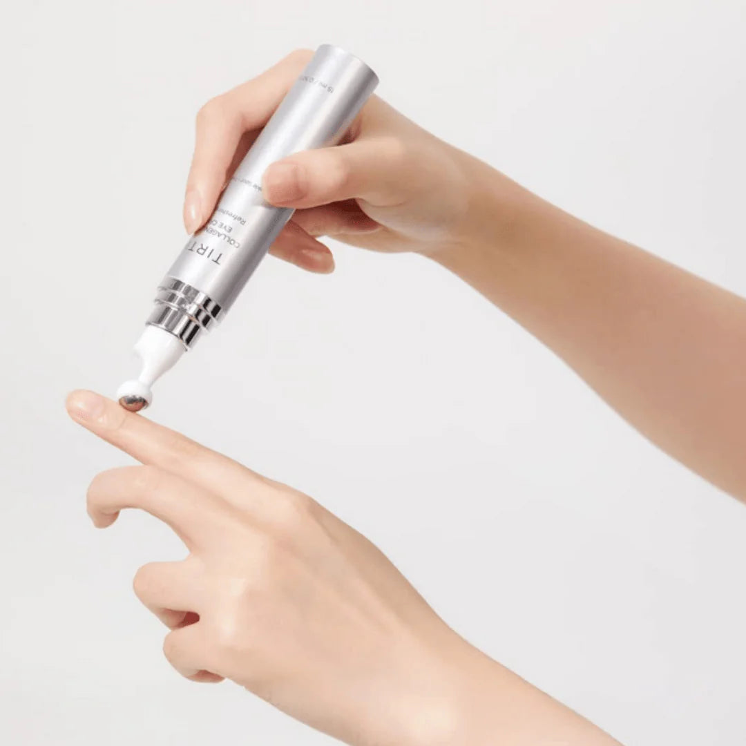TIRTIR Collagen Lifting Eye Cream – K-beauty "Lifting &amp; Elasticity Boosting Eye Treatment" for a firm, bright, and rested look, available to shop at Atelier De Glow UK.