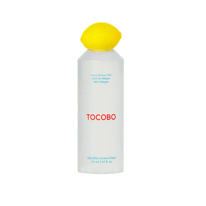TOCOBO AHA BHA Lemon Toner – 150ml high-concentration chemical peeling toner with 38% Lemon Fruit Extract and Glycolic Acid available at Atelier De Glow UK.