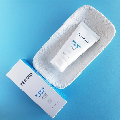 Applying ZEROID Soothing Cream to calm red sensitive skin - Hypoallergenic K-beauty care - Atelier De Glow UK