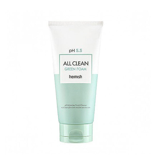 Heimish All Clean Green Foam pH 5.5 - 150g: Gentle and Refreshing Cleanser for Clear Skin at Atelier de Glow